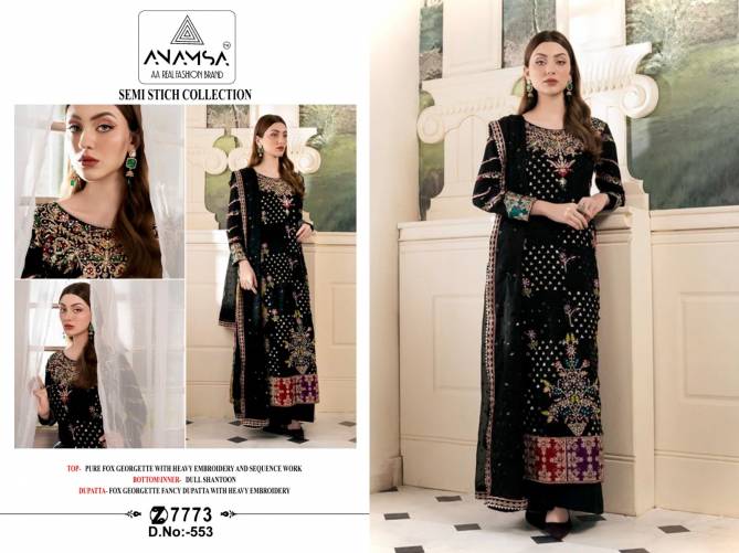 Anamsa 553 Faux Georgette Pakistani Suits Wholesale Shop In Surat
